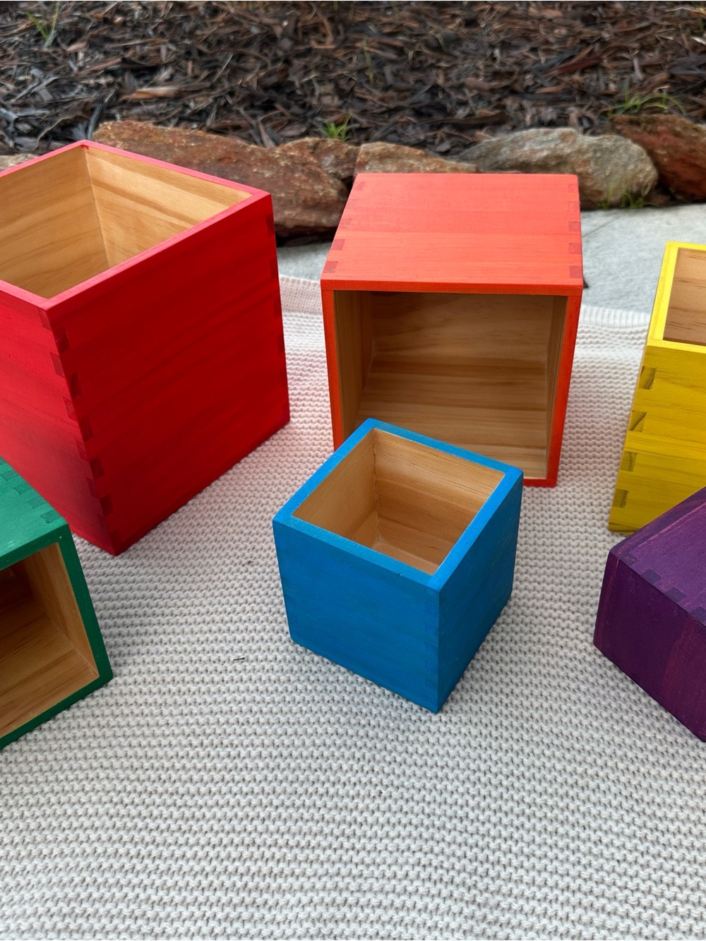 Montessori Style Wooden Nesting Boxes